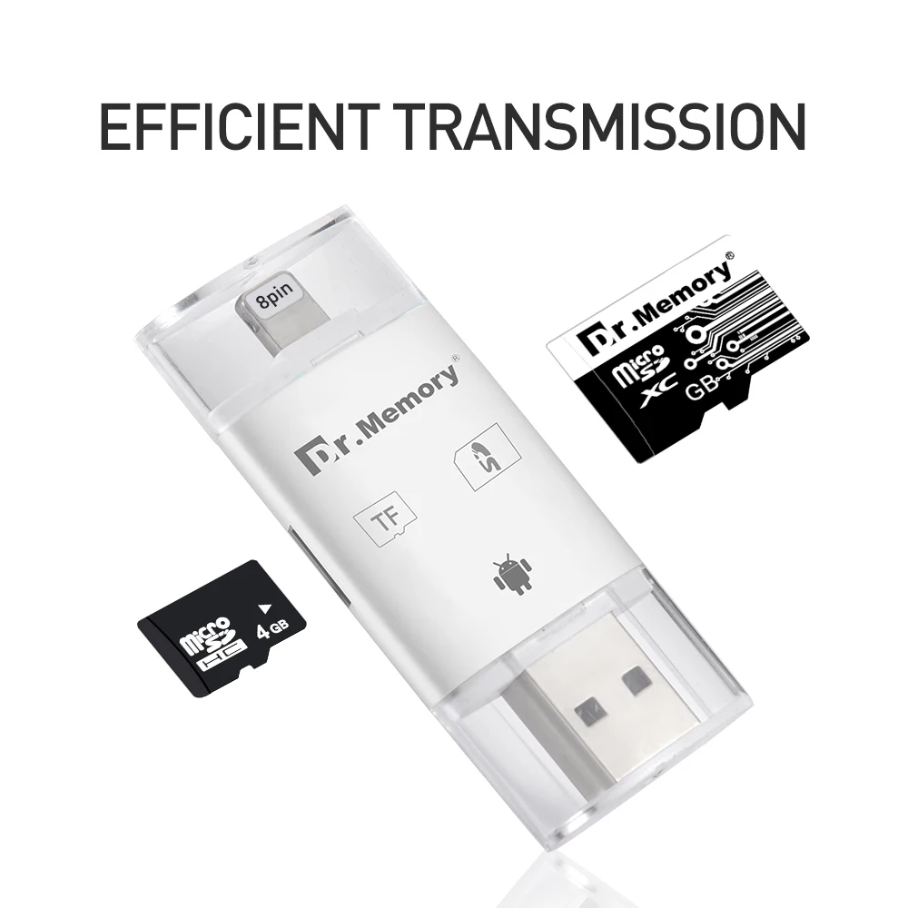 Dr. Устройство для чтения карт памяти Apple iphone 6s 7 plus флешка с металлическим