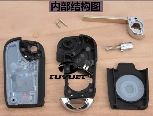 Модифицированный откидной Чехол для складного ключа 3 4 кнопки Chevrolet Cruze Malibu чехол