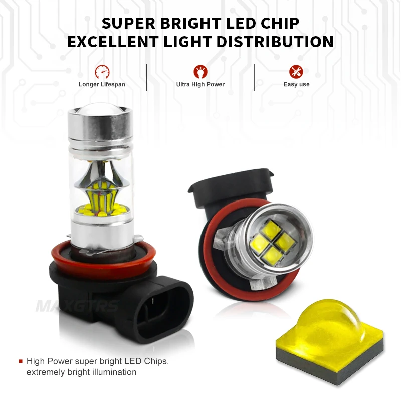 2 шт. Автомобильные светодиодные лампы H7 9006 HB4 9005 HB3 H8 H11 100 Вт|fog light bulb|9006 hb4h8 h11 |