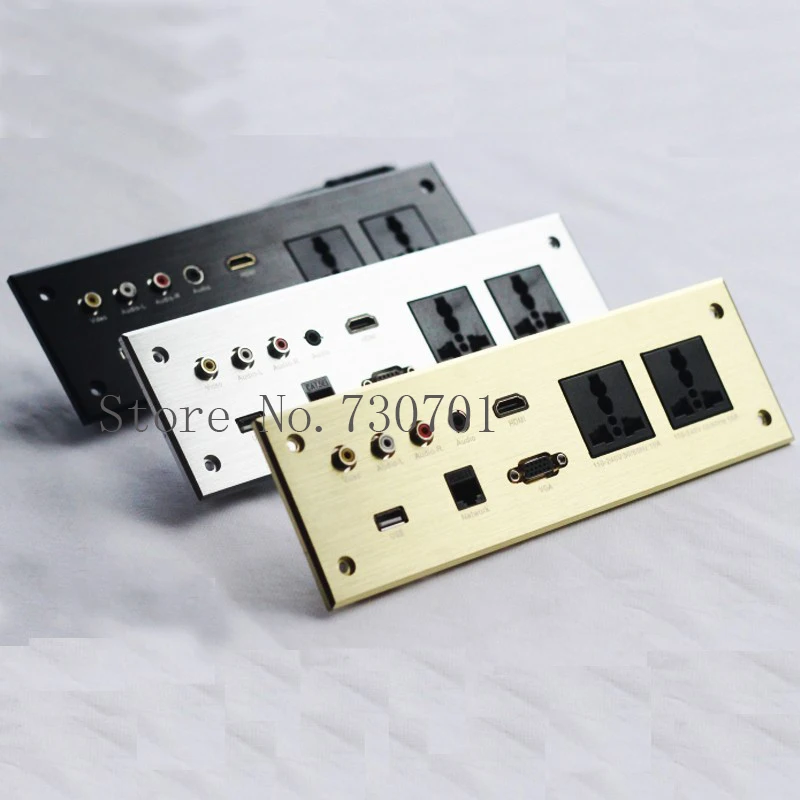 Настенная розетка \ HD HDMI \ VGA USB Сеть RJ45 Видео информация розетка панель/мультимедиа дома гостиничных номеров KTV настенная розетка