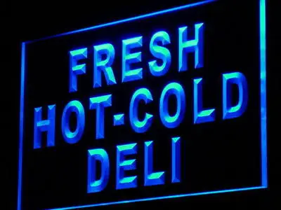 

i875 Fresh Hot Cold Deli Food Cafe Decor Neon Light Light Signs On/Off Swtich 20+ Colors 5 Sizes