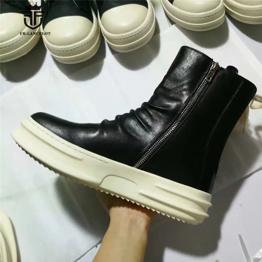 2017 г. новые зимние ботинки из натуральной воловьей кожи с высоким берцем и