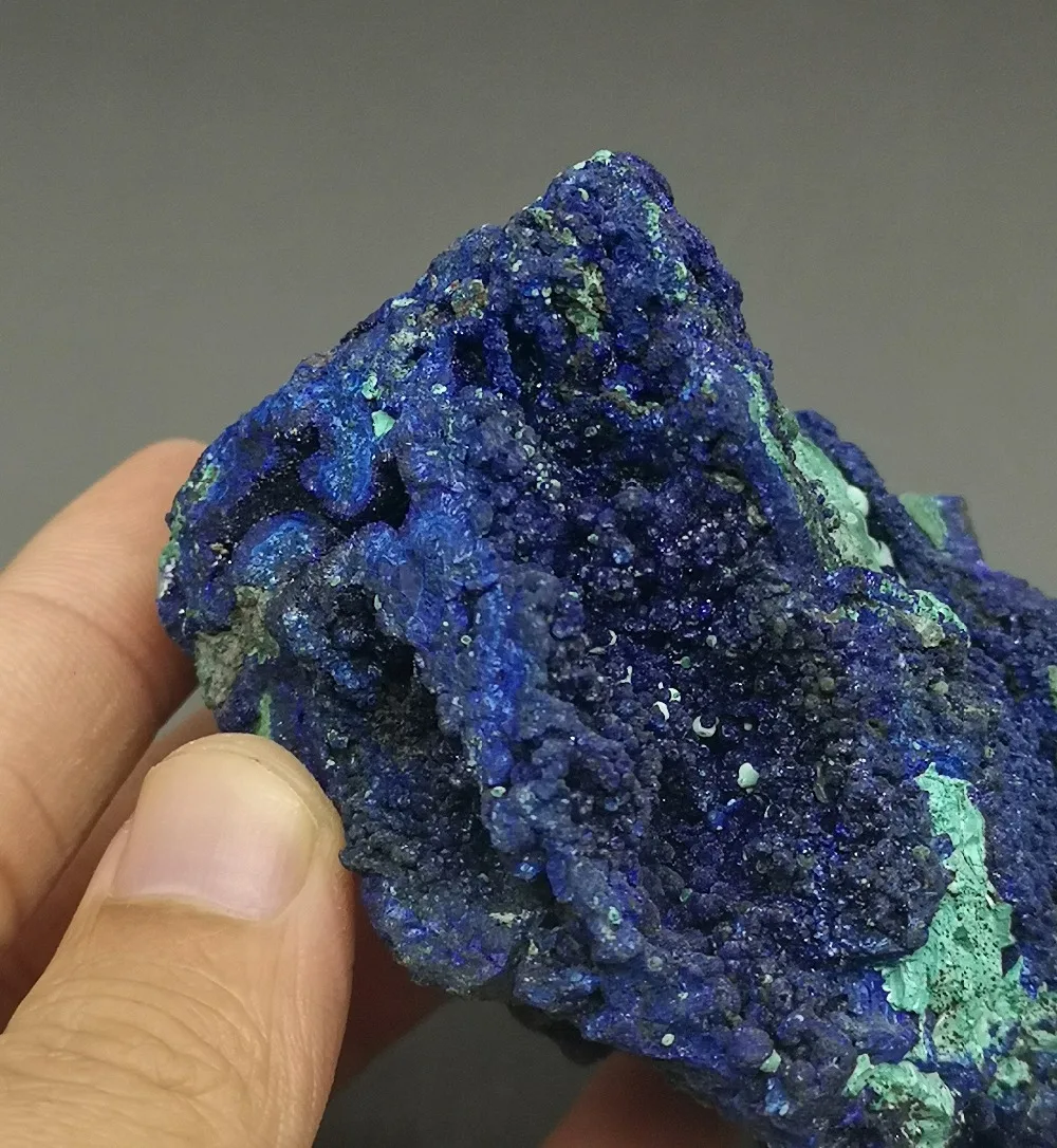 372 г Сияющий драгоценный камень Azurite кристалл с малахитовым минеральным образцом