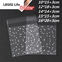 100pcslot thicker pink blue white dot translucent dots plastic candy cookie packaging bags cupcake wrapper self adhesive bag
