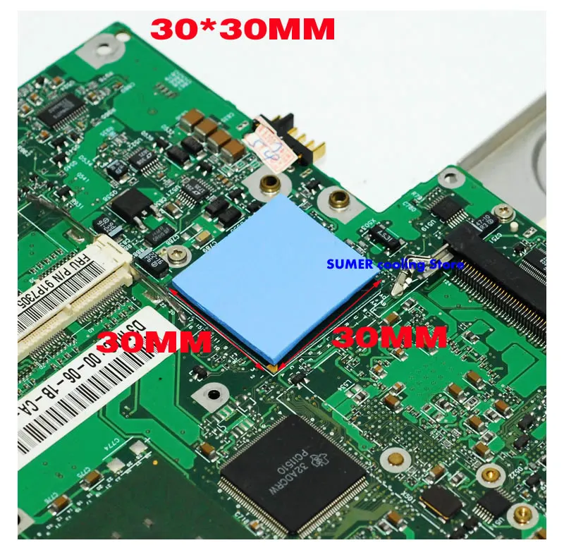 Высокое качество 30*30 мм разнообразие толщины теплопроводность 3,6 Вт GPU CPU Радиатор охлаждения проводящая силиконовая прокладка термопрокладка