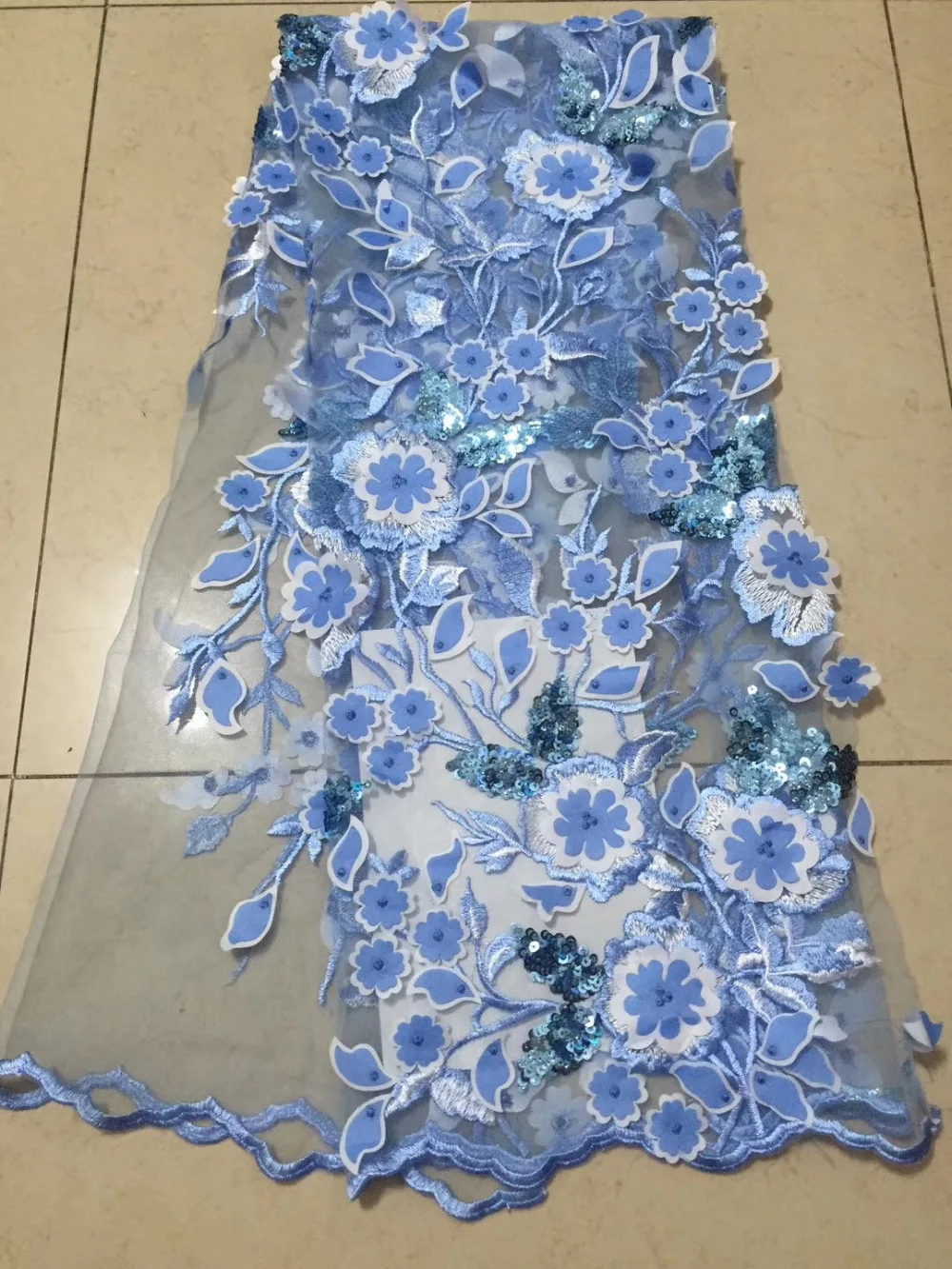 

Уникальная Цветочная 3D аппликация, Африканское французское кружево, фатиновая кружевная ткань для красивого платья 7 цветов CDF212