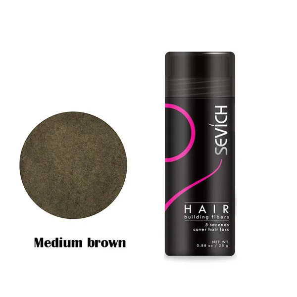 03 Medium brown 25 г натуральные волокна Кератиновое восстановление, тени для волос, пудра, для потери волос, для создания макияжа, консилер для волос, идеальное покрытие, TSLM2 - Цвет: 03 Medium brown