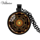 Прямая поставка, новое буддистское ожерелье с подвеской из шри-Янтры, Священная геометрия, женские модные подарки, оптовая продажа