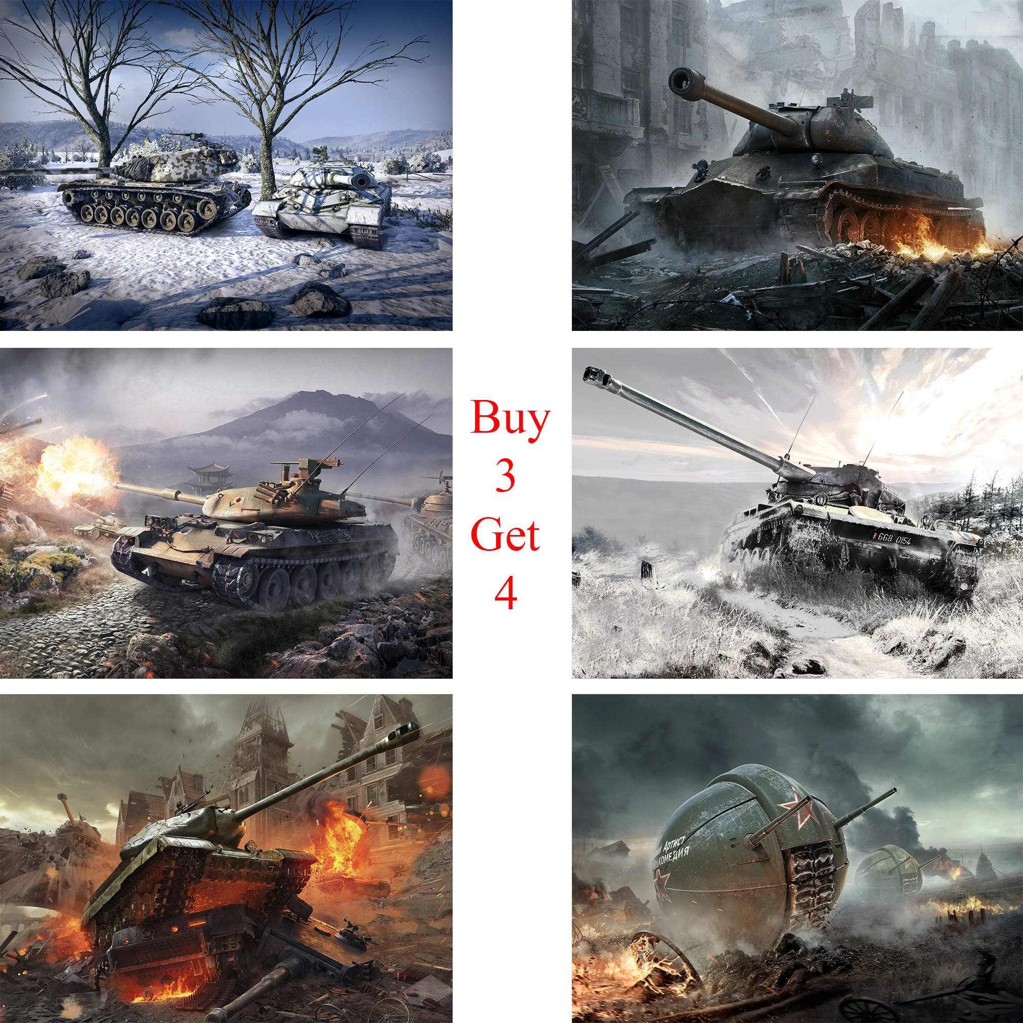 World of Tanks постеры, игровые наклейки на стену с белым покрытием, бумажные принты для украшения дома, гостиной, спальни, бара, домашнего искусства, бренд