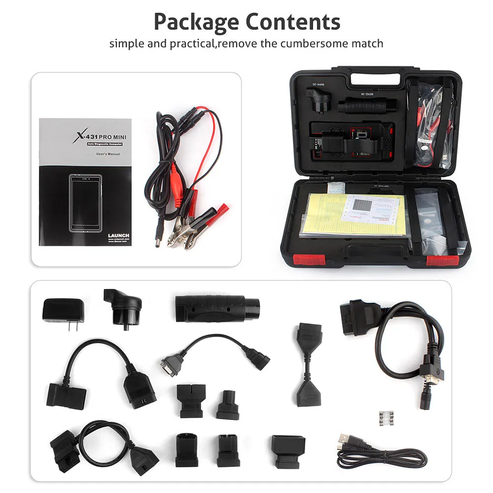 X431 PRO MINI Launch X431 PRO мини OBD2 автомобильный сканер диагностический инструмент ECU кодирующий инструмент ODB2 полная система автомобильный ридер launch X431V X431 V - Цвет: X431 PRO MINI