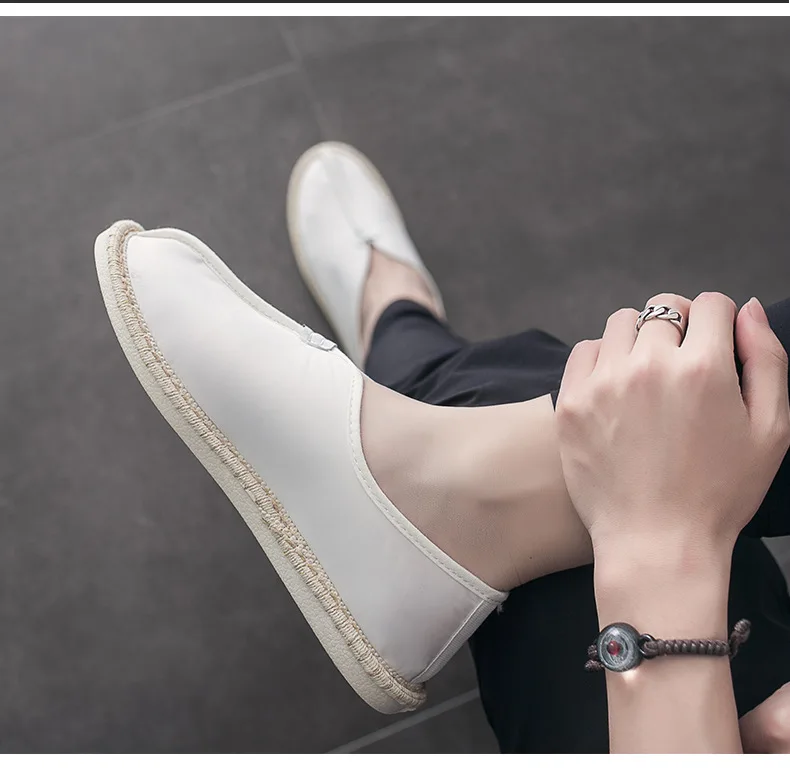Summer men's shoes fashion breathable casual espadrilles light lazy shoes non-slip flat sneakers for men home daily shoes