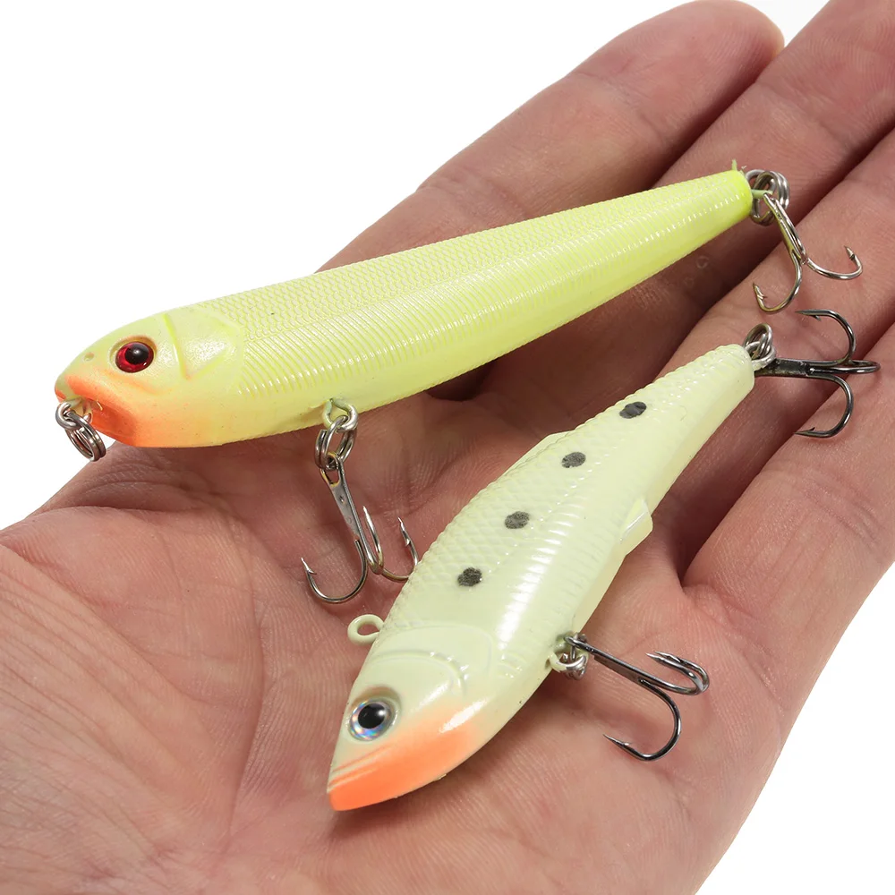 Lixada 5/10 шт. приманка для ночной рыбалки кренкбейт светящаяся блесна карандаш