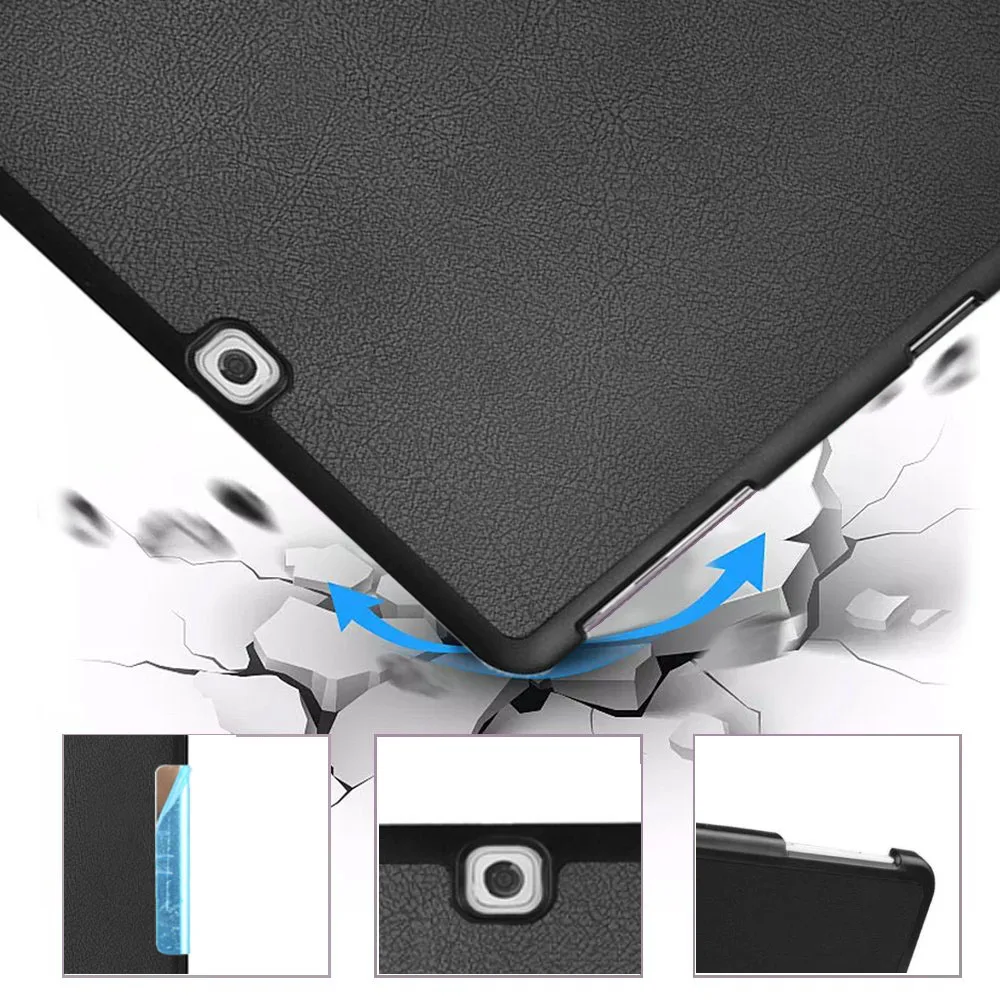 Откидной Чехол из искусственной кожи для Samsung Tab S2 9 7 SM T815 T810 T813 T819 tablet Auto Wake/Sleep