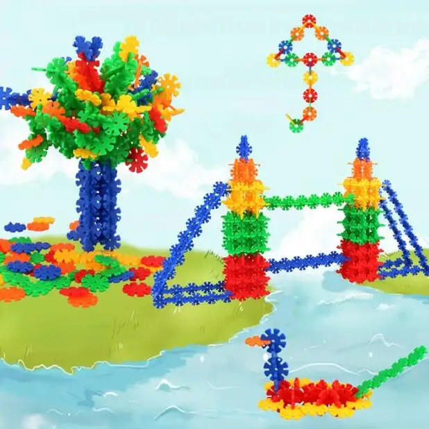 100 шт. Детский конструктор снежинки|block toys|building blocks toytoy brick |