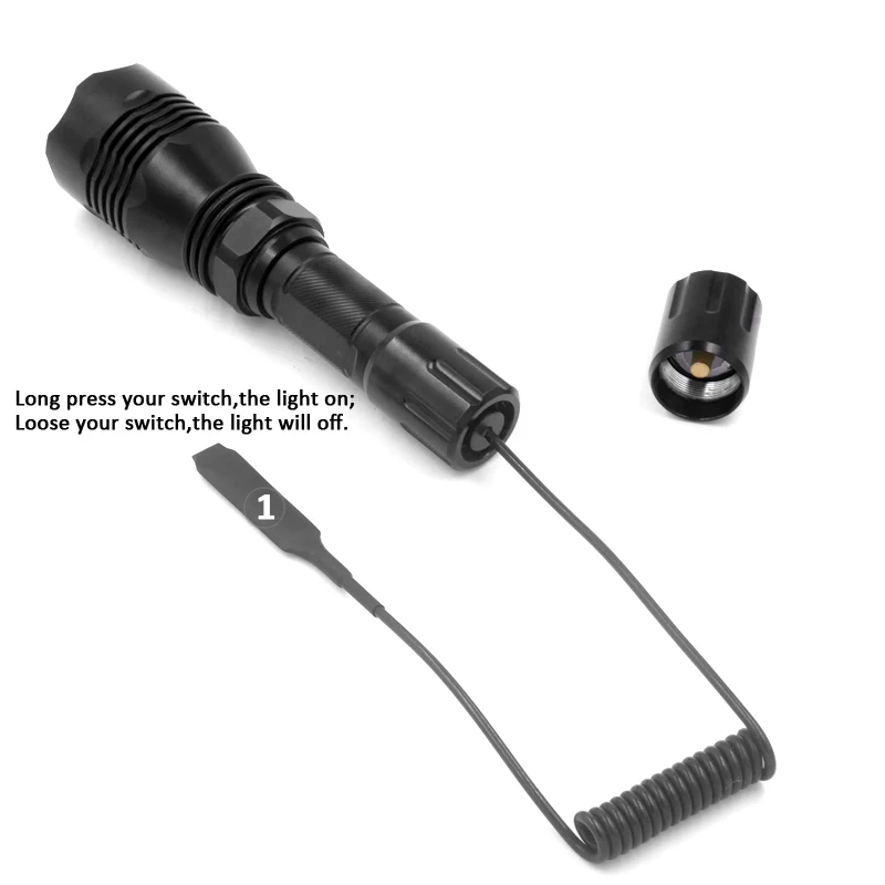 Фонарь светодиодный тактический красный зеленый синий белый свет|tactical flashlight|led