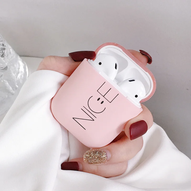 Модный чехол для наушников для Apple Airpods 1/2, чехол с милой надписью Love, Bluetooth, беспроводной чехол для наушников, мягкий силиконовый чехол для зарядки