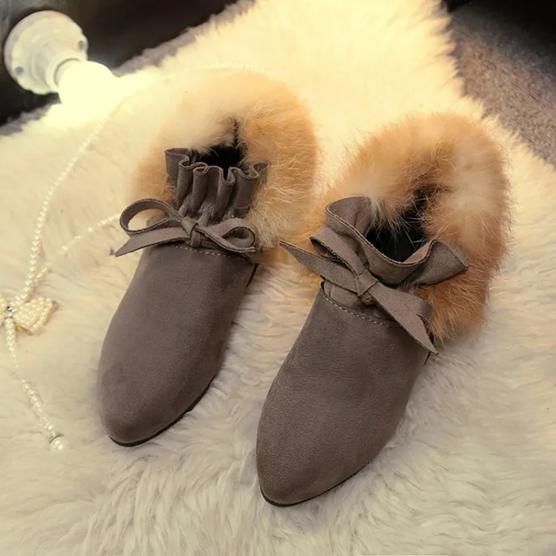 COOTELILI/женские ботинки осенне-зимние ботильоны для женщин на плоской резиновой