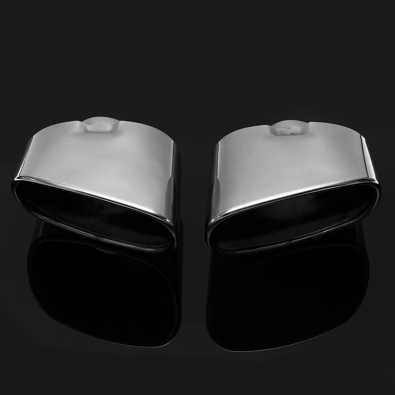 Пара хромированных выхлопных газов с двойным хвостовым наконечником из