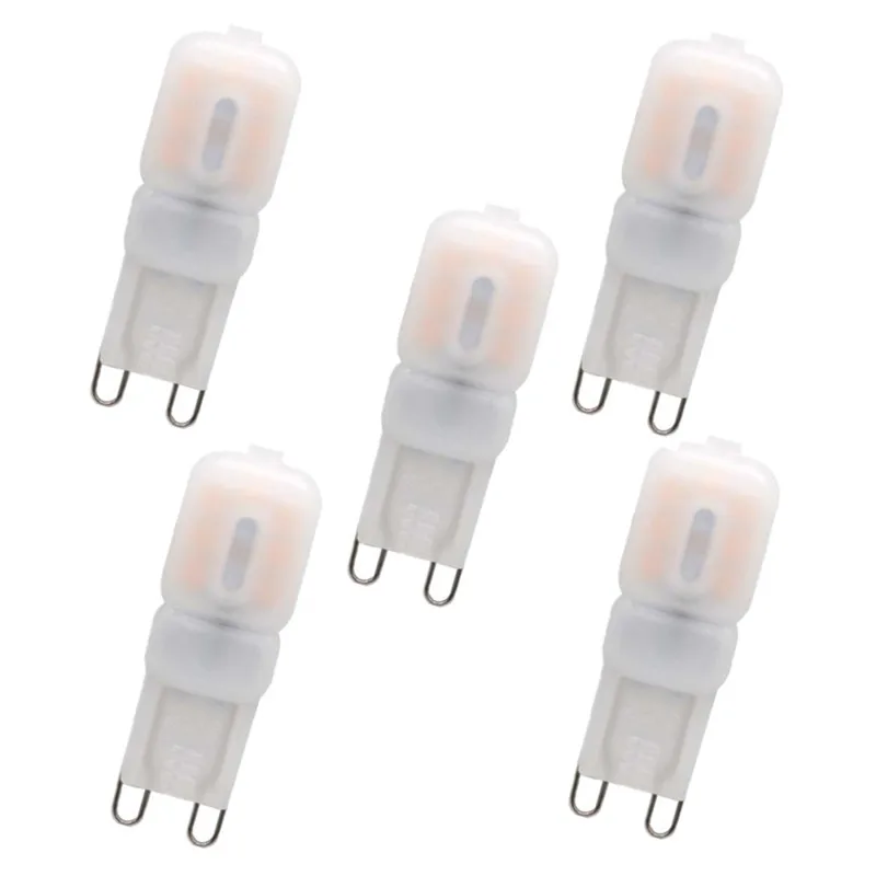 Пластиковый G9 LED 2 5 Вт 2835SMD 14 светодиодов RA80 молочный или прозрачный чехол 220 В led g9