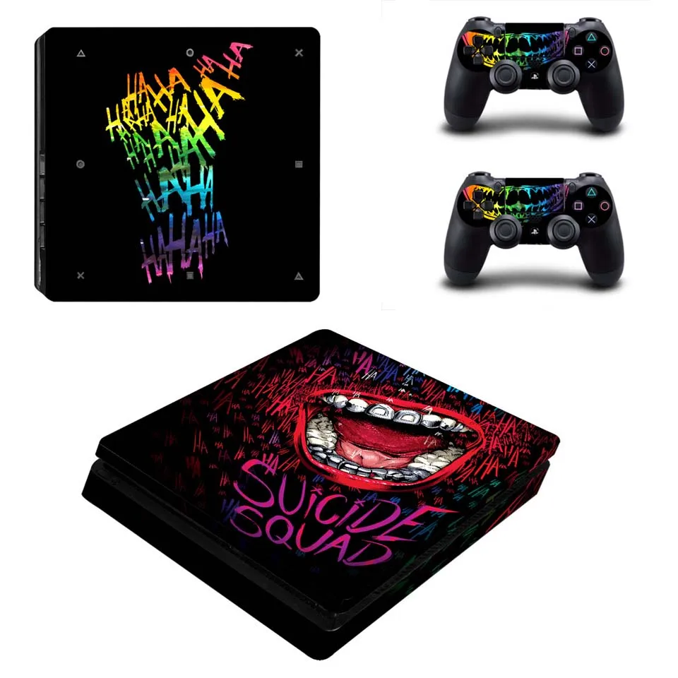 Харли Квинн и Джокер виниловая кожа PS4 тонкая наклейка для sony Playstation 4 тонкая консоль для PS4 тонкий Dualshock 4 контроллер скины - Цвет: YSP4S-1181