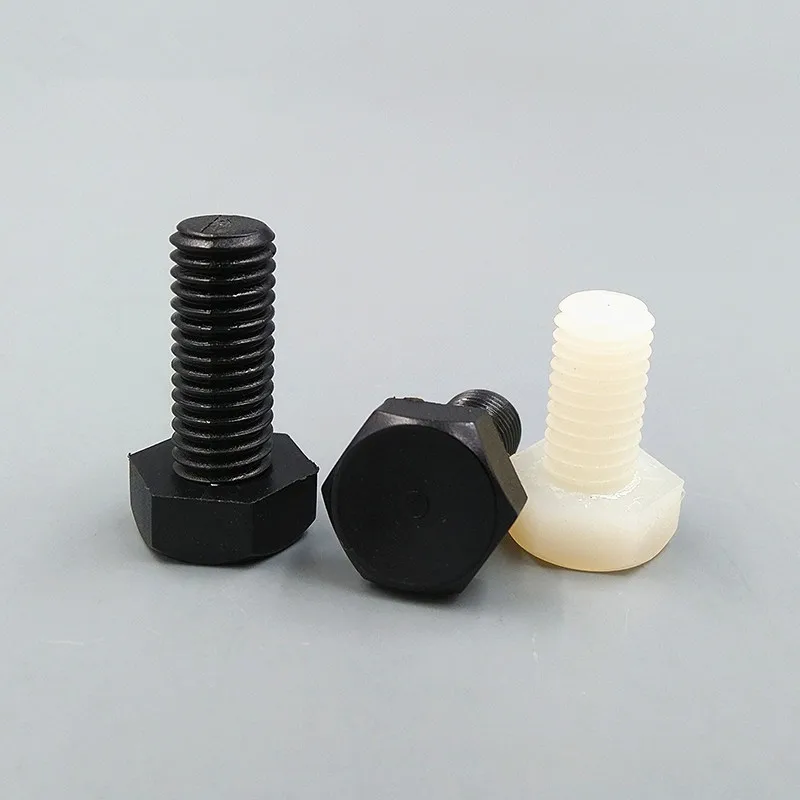 _ Винтовой болт черный пластиковый винт шестигранный серия M8. |