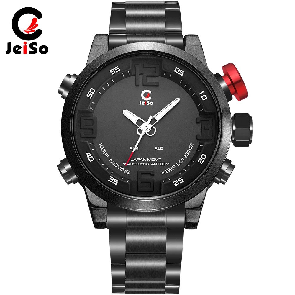 Мужские часы с большим корпусом однотонные черные спортивные стильные короной