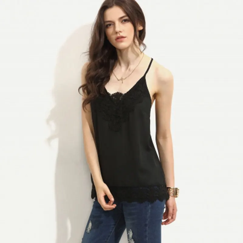 MYUSKO Back Lacing Split Low Collar Backless Deep V Neck Sexy Black Casual Gray Top Women White Camis Loose Slim Tank Tops | Женская