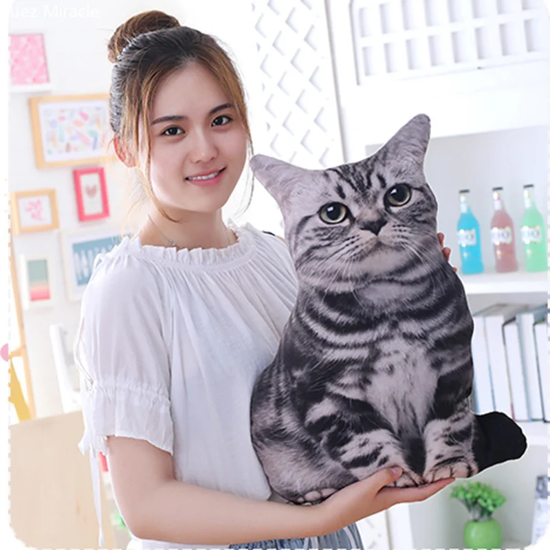 3D подушка в виде кошки кукла креативные милые плюшевые игрушки котенка подарок
