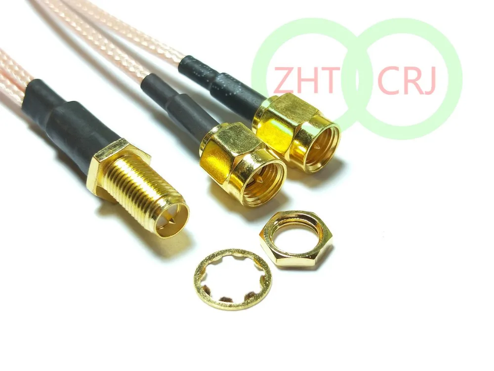 Фото 20 шт./50 шт. RG316 RP sma female К 2X Sma сплиттер папа-папа Pigtai №1