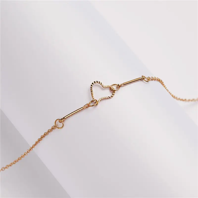Rinhoo 1pc Minimalist Heart make a wish plated I LOVE YOU Pendant necklace Clavicle Chains Necklaces Women New Jewelry Gift | Украшения и