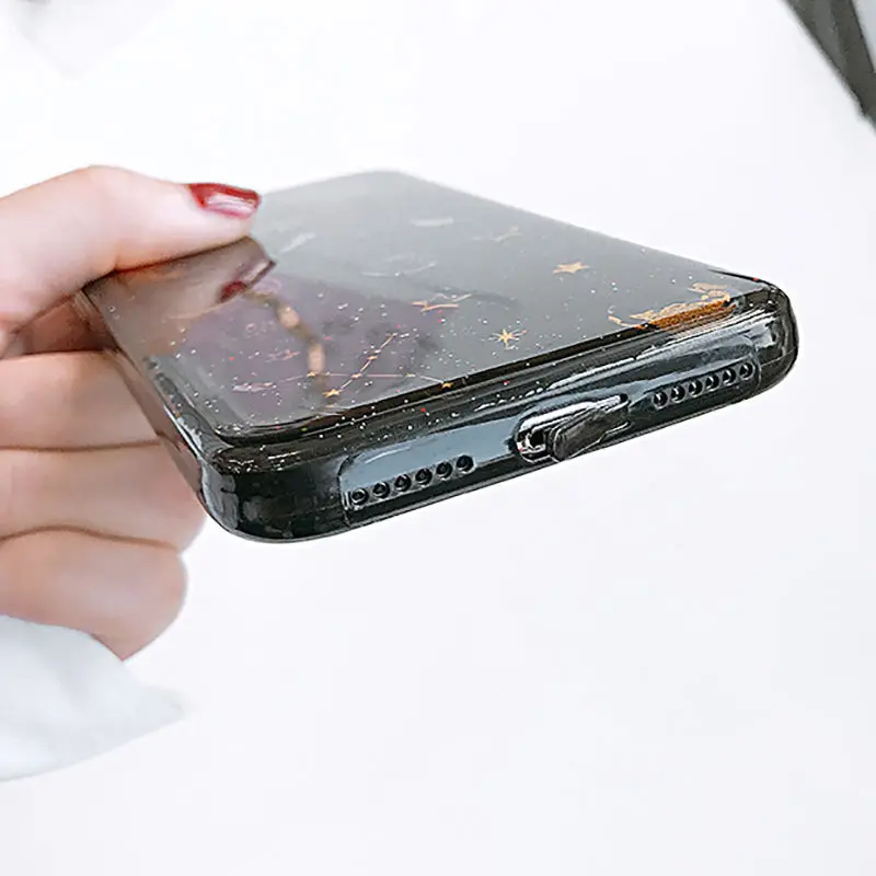 Блестящие чехлы для телефонов с космическими планетами для iphone X XS XR XS Max 7 6 6S 6Plus 8 8Plus Прозрачный мягкий силиконовый чехол-накладка