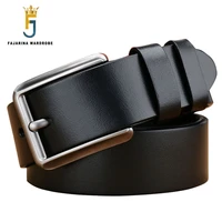 fajarina new design 2017 smooth genuine leather belts retro mens style cow skin pin belt for men 3 8cm wide strap man n17fj246
