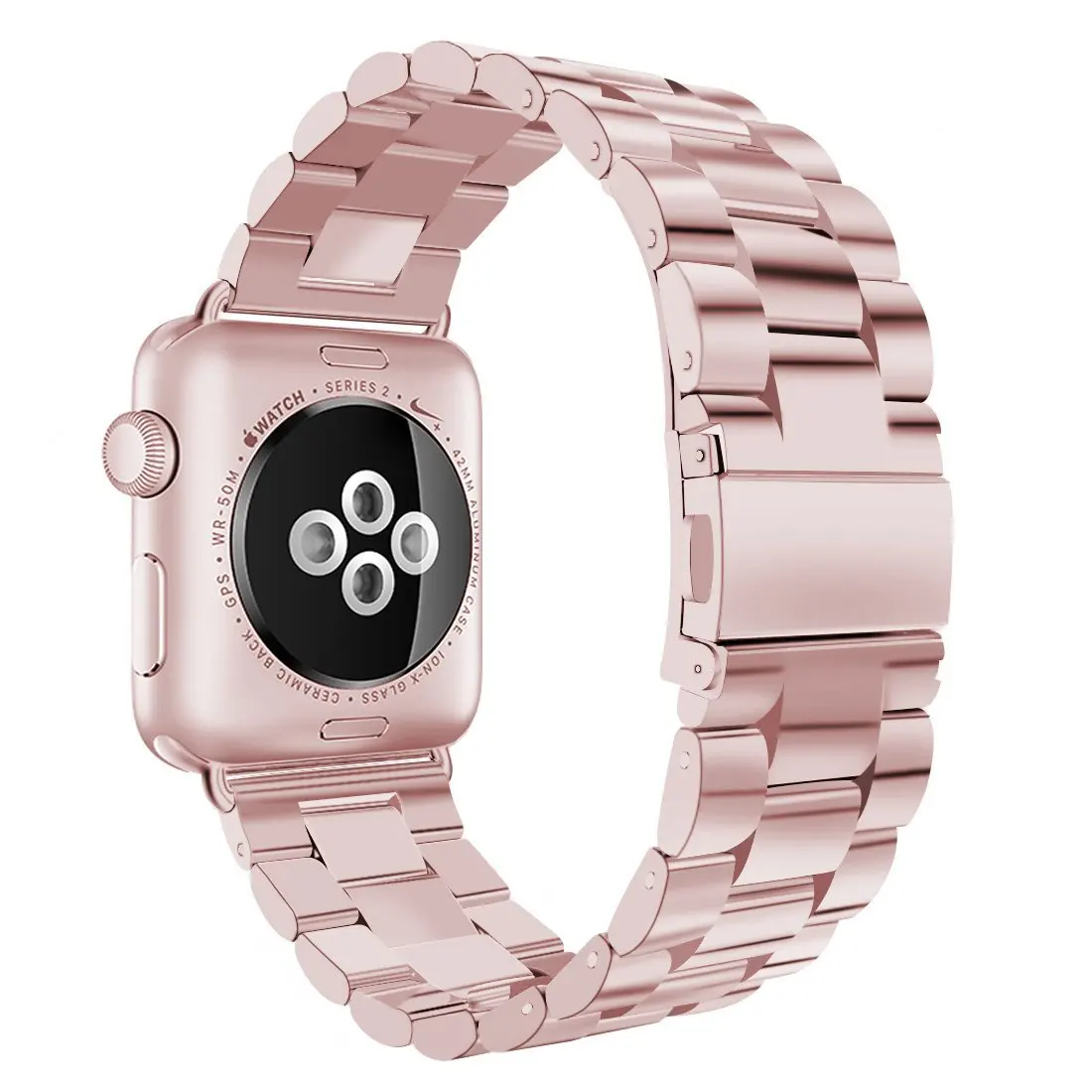Ремешок для Apple Watch 42/44 мм, браслет из нержавеющей стали черного и золотого цвета, ремешок с пряжкой, адаптер для Apple Watch 5, 4, 3, 2, ремешок для часов 38, 40 мм