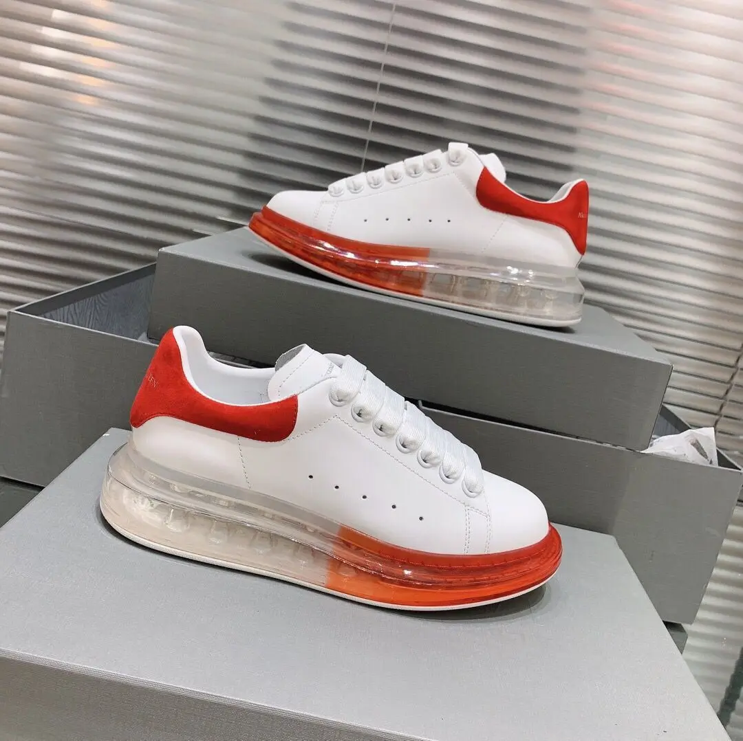 Buono Scarpe/популярные женские кроссовки из натуральной кожи; Повседневная кружевная обувь на платформе; Прозрачный каблук; женские брендовые кроссовки;