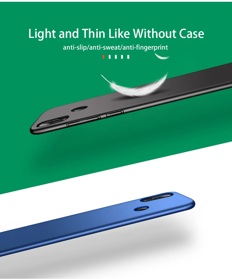 Чехол для redmi note 7, чехол, Твердый Чехол, Mofi,, pc, для xiaomi redmi note 7, чехол, однотонный, fundas redmi note 7, чехол