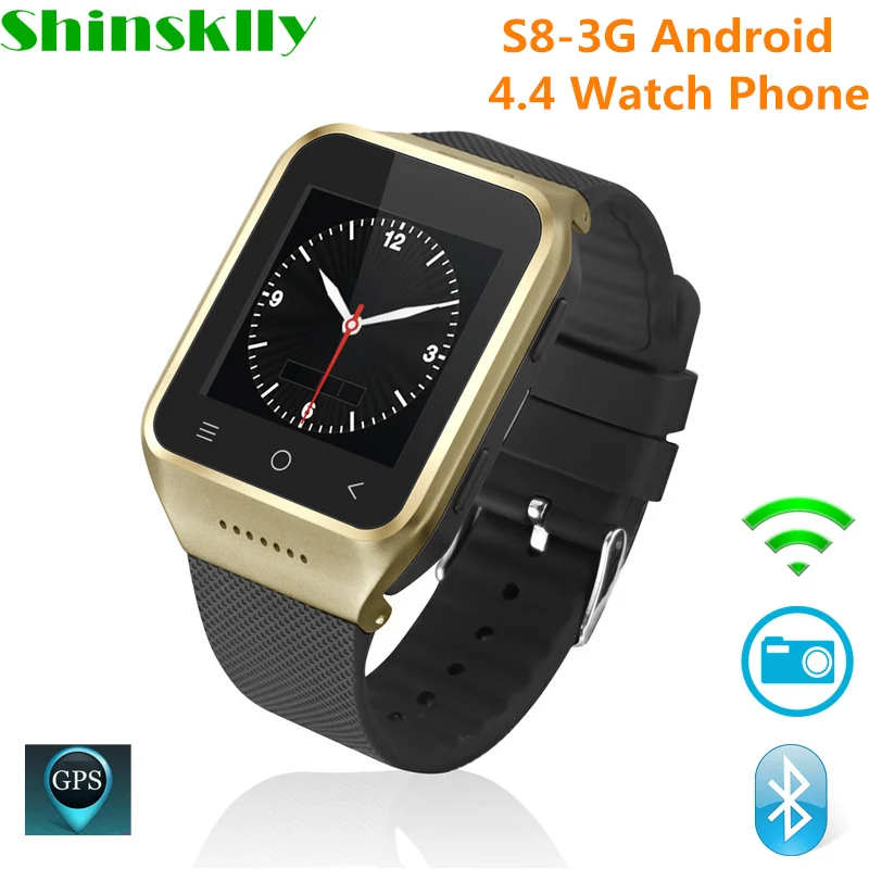 S8 3G Android 4 часы телефон Bluetooth Смарт MTK6572 двухъядерный gps 2.0MP камера WCDMA WiFi MP3 MP4 Smartwatch PK