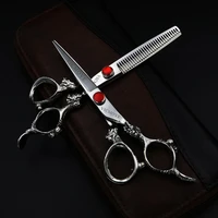 japan 6 inch professional hairdressing scissors set hair cutting thinning scissors barber shears add kit