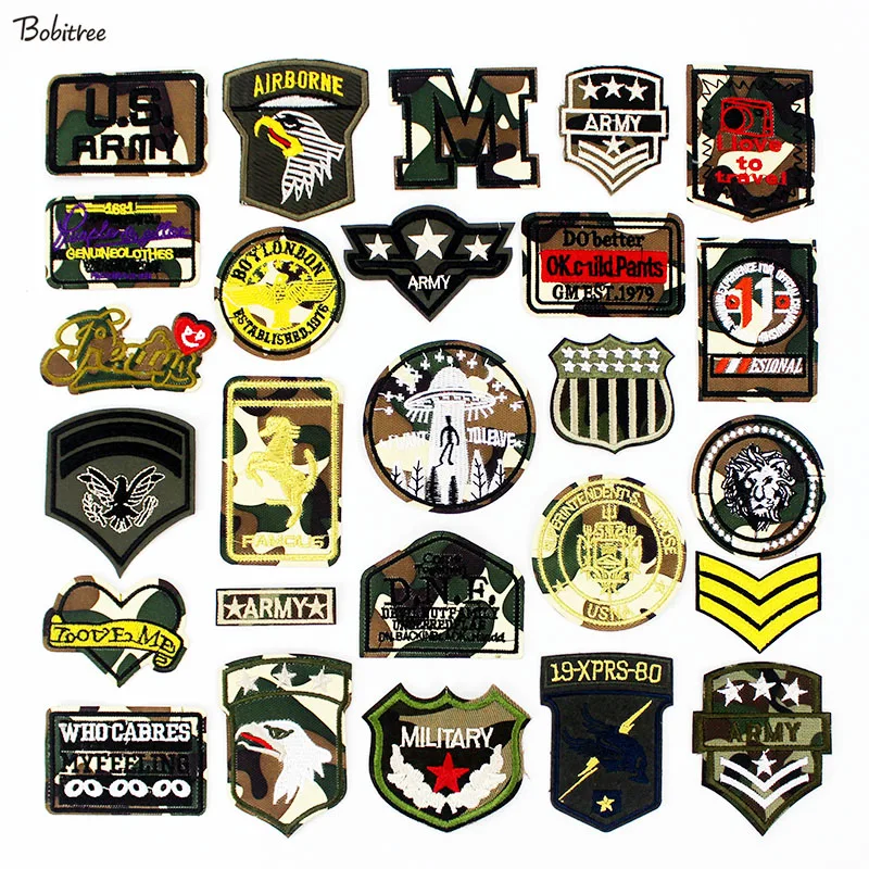 Uniform Military Patches Iron on Tactical Morale Army Badges Embroidery Appliques Clothes Decoration Sewing Supplies