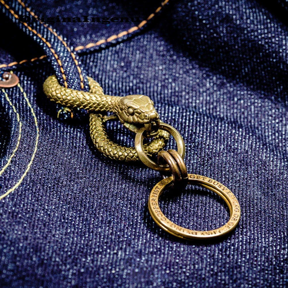 Мужской винтажный брелок Porte Clef в виде змеи аксессуар для ключей на день