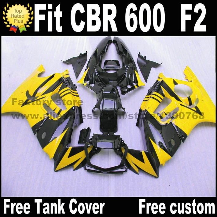 Бесплатный комплект обтекателей для HONDA CBR 600 F2 1991 1992 1993 1994 Обтекатели CBR600 91 92 93 94