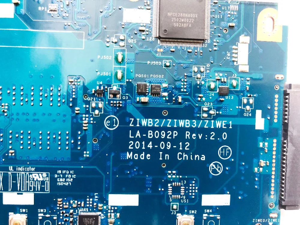Оригинальный Для Lenovo B50-80 Материнская плата ноутбука 3805U ZIWB2 ZIWB3 ZIWE1 LA-B092P испытания
