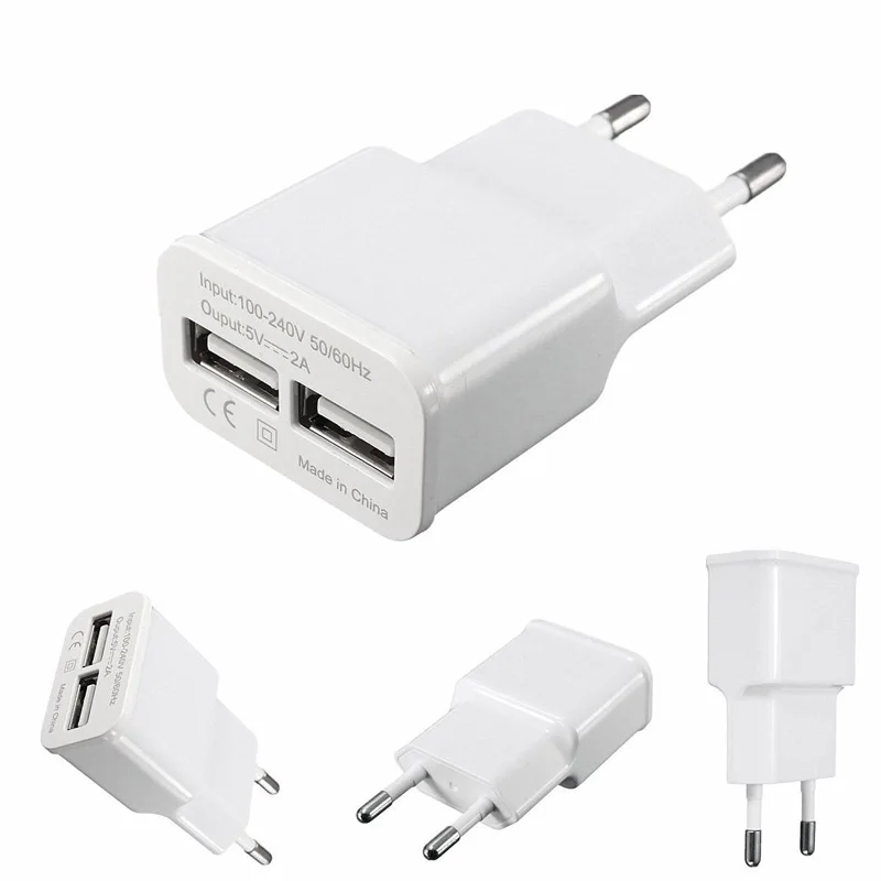 Сетевое зарядное устройство с двумя usb-портами 5 В 2 А для Samsung iPhone 7 европейская