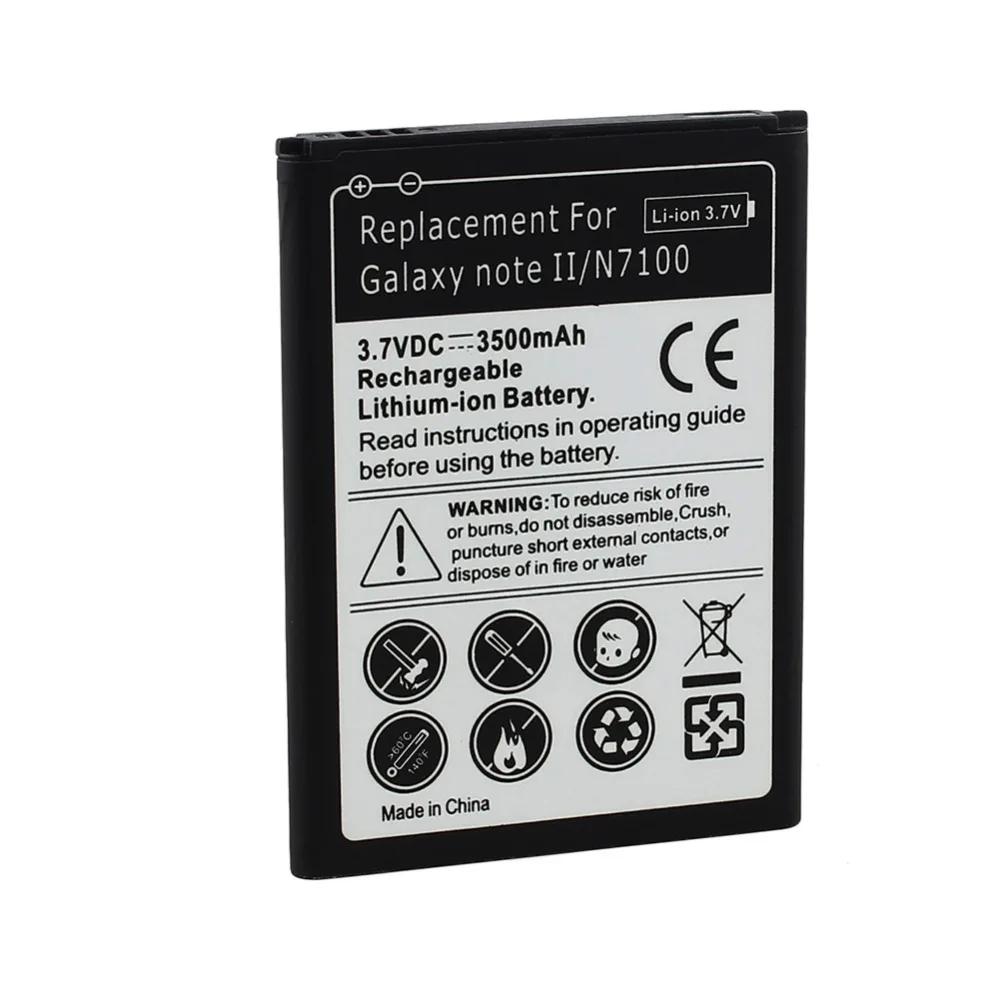 GT N7100 3500 мАч запасная аккумуляторная батарея для Samsung Galaxy Note 2 II телефона сотового
