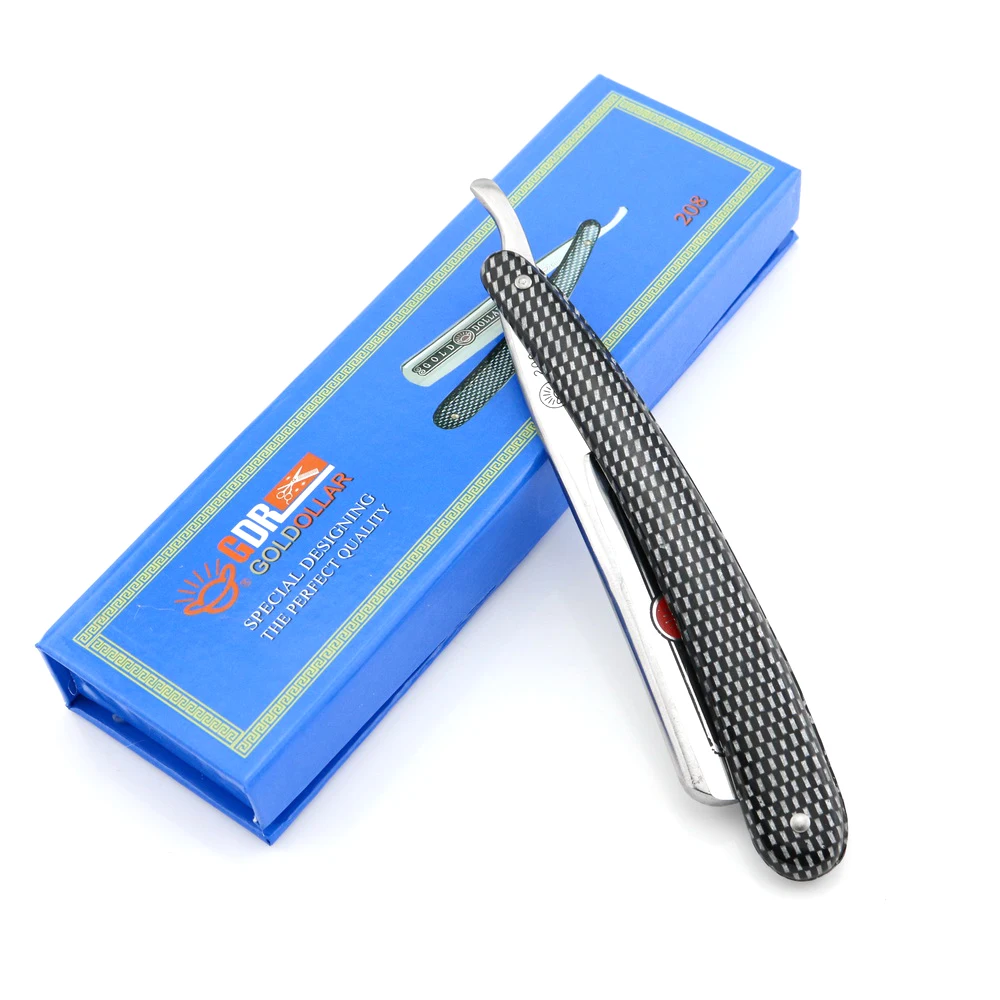 Straight Razor Folding razor Shaving razors Gold dollar High-level stainless steel blade Model 208 with gift box 10 PCS/LOT NEW