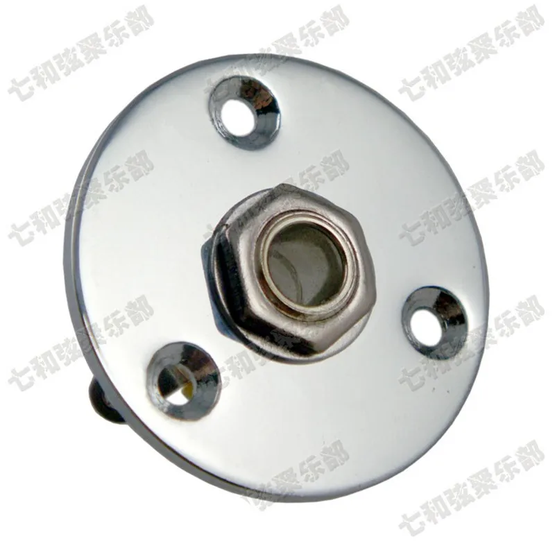 2 шт. хромированная круглая пластина 1/4 &quotразъем вход/выход разъем 6 35 для бас