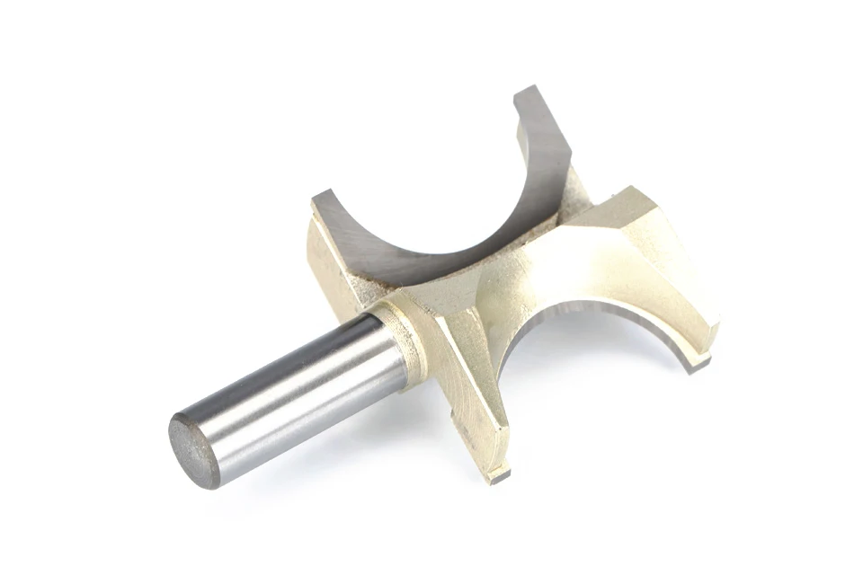 HUHAO 1pcs 1/2" Shank Half Round bit 2 flute endmill Router Bits for wood without bearing Woodworking Tool milling cutter