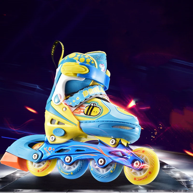 Дети скольжение слалом Inline Айс-Роллер, ролик для массажа лица обувь для скейтборда Регулируемые моющиеся светящиеся колеса Patines начинающих
