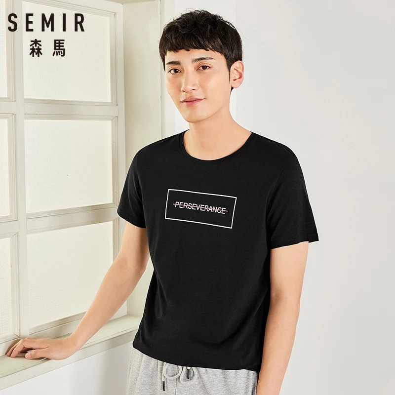 SEMIR футболка милые футболки homme для мужчин 100% хлопок крутая милый kawaii летний