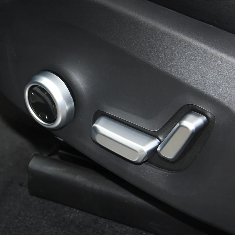For Volvo XC60 2018 S90 Matt Silver Seat Adjustment Knob Trim Cover 6PCS Car Styling Accessories