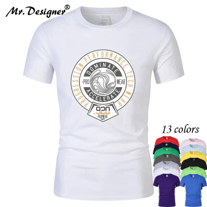 Pro одежда с принтом Хлопковая мужская футболка короткими рукавами в стиле